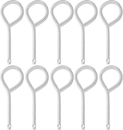 Veiligheidsinzetstukken Brandblussers - Trekpennen - Noodsituaties - Duurzaam ijzer - 5.3x2x0.3cm - Zilver