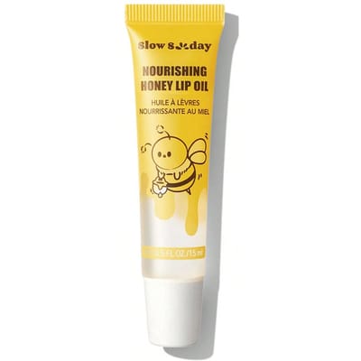 SlowSunday Nourishing Honey Lip Oil, honingextract, jojoba-olie, squalaan, hydrateert diep en maakt glad, waardoor je lippen zacht aanvoelen