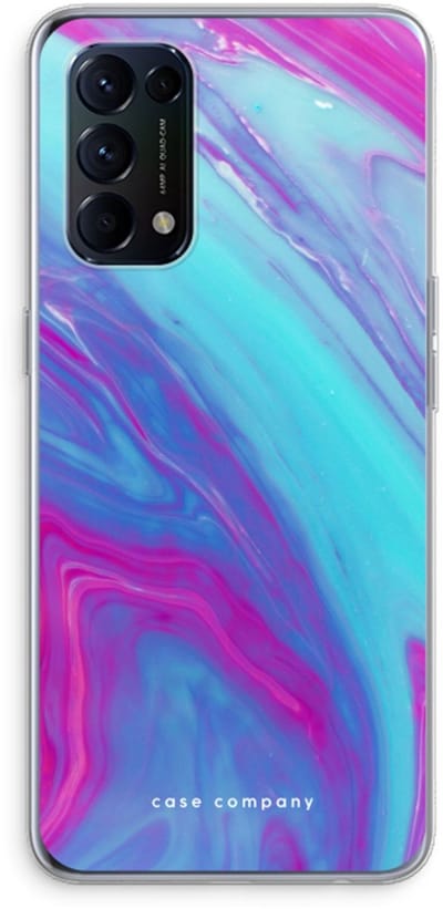 Case Company® - Hoesje geschikt voor Oppo Find X3 Lite hoesje - Zweverige regenboog - Soft Cover Telefoonhoesje - Bescherming aan alle Kanten en Schermrand
