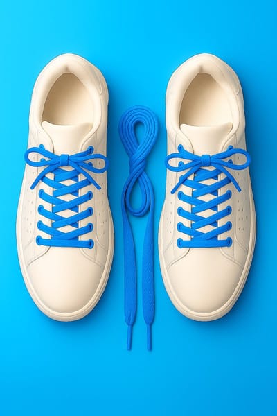 1 paar sneaker veters 150 cm blauw