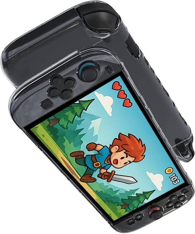 Hoesje Geschikt voor Nintendo Switch 2 Case Hoes Hard Cover Schokbestendig - Bescherm Case Geschikt voor Nintendo Switch 2 Hoes - Transparant