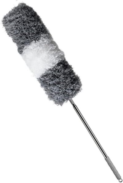 Handstofdoek - Stofveger - Huis Reinigen - Uitschuifbaar Handvat - 250 cm - Grijs Wit