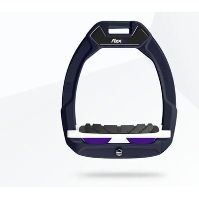 Veiligheidszolen voor paardrijden Ingebouwde Grip Bruin/Wit/Paarse Flex-On Safe-On