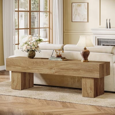 TV-meubel Urbanhome Farmstead 160 cm – laag TV lowboard / TV-kast in landelijke boerenhuisstijl, TV-console voor woonkamer, geschikt voor 55–65 inch televisies, 160 x 40 x 50 cm, lichtbruin