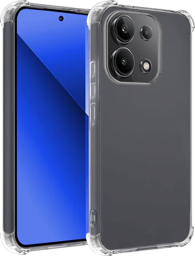 Hoesje - Geschikt voor Xiaomi Redmi Note 13 4G - Sterk & Shockproof - Siliconen Shock Case - Hoes Cover - Telefoonhoes - Transparant