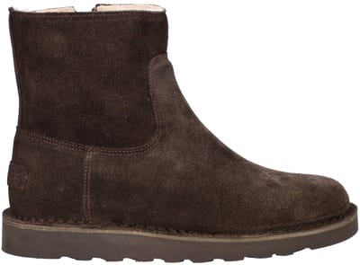 Shabbies Amsterdam - Palissa Mia Zip Suède Donkerbruin - Maat 42