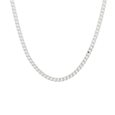 Juwelier Emo - Gourmet Ketting Zilver 925 - Gerhodineerd - Breedte 3mm - Lengte 50CM