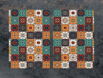 TMK ArtDeko - Snijplank - Glas - 2x 35x52 cm - Mozaïek
