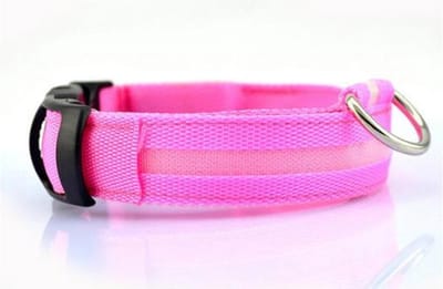Hondenriem - Lichtgevend - Roze - S