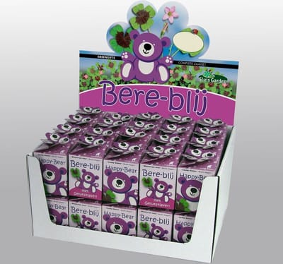 Greengift, Happy-Bear roze 40 stuks in showdoos
