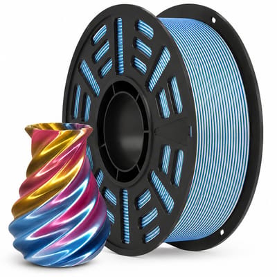 PLA Silk+ Zijdeglans Vierkleuren Filament 1.75mm – Royal Mirage 3-Color – Hoogglans 3D Printer Filament – 1KG – Morgen in Huis