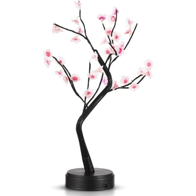 Kunstmatige kersenbloesemboomlamp voor decoratie binnen 36 lichtjes kersenbloemboom USB en batterij 36 Lights