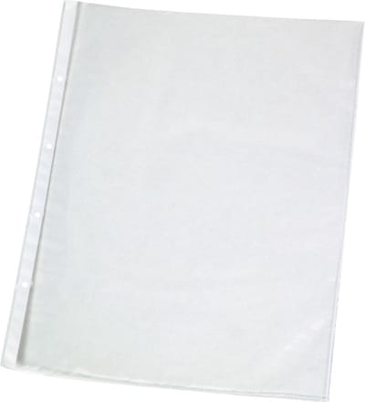Q-CONNECT geperforeerde showtas 11-gaatsperforatie, glashelder, 75 micron, pak van 10 stuks 100 stuks