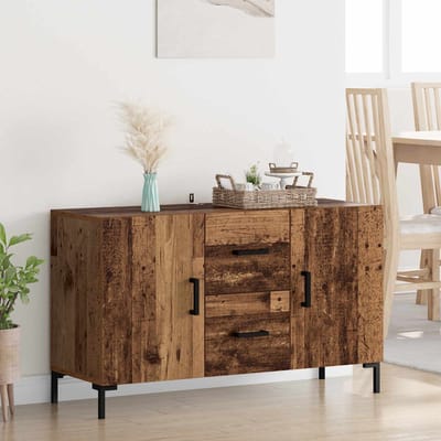 vidaXL - Dressoir - Oud - Hout - 100 - x - 36 - x - 60 - cm - Bewerkt - hout