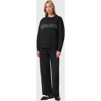 AllSaints Sprinkle Etta Sweat Black Taglia: XS | Maglie a manica lunga Outlet | Donna | Nero