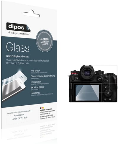 dipos – 2x Pantserfolie geschikt voor Panasonic Lumix DC S1 R II | 9H Screenprotector