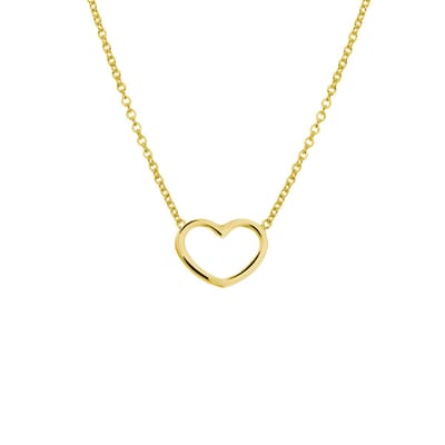 collier hart 41 + 5 cm - ketting dames goudkleurig - ketting dames - valentijnscadeau - valentijn cadeautje voor haar