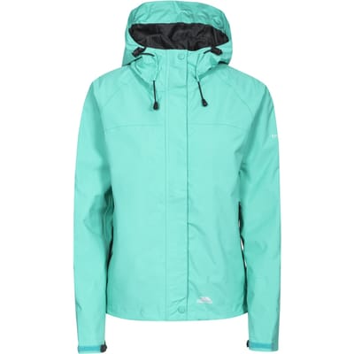 Trespass - Dames Miyake Waterdichte Jas met Capuchon (Turquoise)