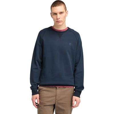 Timberland Exeter River Brushed Back Crew Sweatshirt Dark Denim Size: S | Sweaters Outlet | Heren | Blauw