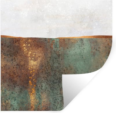Muurstickers - Sticker Folie - Abstract - Luxe - Goud - 100x100 cm - Plakfolie - Muurstickers Kinderkamer - Zelfklevend Behang XXL - Zelfklevend behangpapier - Stickerfolie