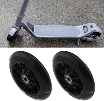 Dailygoods- Scooterwielen 120x24mm - LED Wielen - Duurzaam PU-materiaal - Hoogwaardige lagers - Glow-in-the-Dark - Zwart
