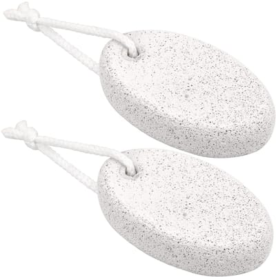 Dailygoods - Puimsteen, 2 stuks, puimsteen, voetverzorging, lavasteen, voetverzorging, natuurlijke pumic-steen, eeltverwijderaar en voetpeeling, voor voeten en handen een zachte reiniging