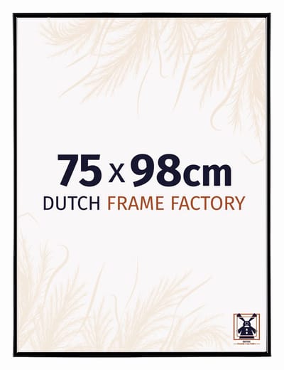 Fotolijst 75x98 cm - Kunststof - Zwart Hoogglans - Easy