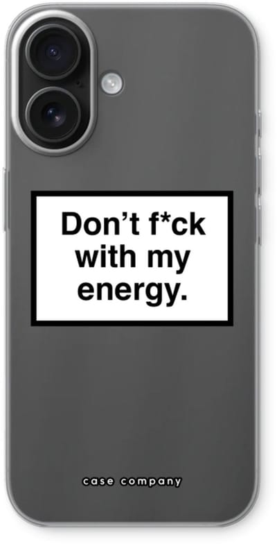 Case Company® - Hoesje geschikt voor iPhone 16 hoesje - My energy - Soft Cover Telefoonhoesje - Bescherming aan alle Kanten en Schermrand