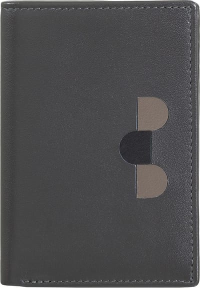 DuDu Capri Portemonnee RFID-bescherming Leer 8 cm - Jongens - Staand formaat - anthracite mosaic