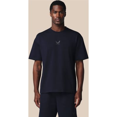 Heren Adapt Katoen Loose Fit T-shirt - Marineblauw