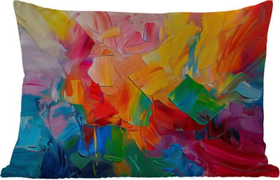 Buitenkussens - Tuin - Abstract - Verflook - Modern - Kleurrijk - 50x30 cm