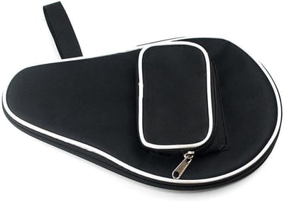 Tafeltennis Racket Tas - Pong Racket Cover - Sportuitrusting Beschermen - Waterdichte Binnenvoering - 30 x 20.5 cm - Zwart Blauw