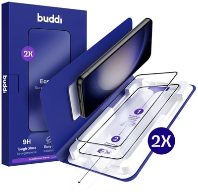 2-Pack Screenprotector Geschikt voor Samsung Galaxy S22 Plus / S23 Plus - Buddi Easy Fit Tempered Glass met Installatietray - 9H+ Gehard Glas - Case Friendly Glasplaatje - Eenvoudige montage
