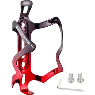 Fiets Bidonhouder Lichtgewicht Aluminium Fiets Fleshouder Kooi met Bouten en Sleutel black