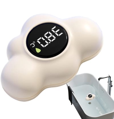 Badtemperatuurmeter Wolk - Baby thermometer Douche meter - Veilig Baden - Waterdicht Ontwerp - 13 cm - Crèmetinten