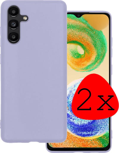 Hoesje 2 Stuks - Geschikt voor Samsung Galaxy A04s - Sterk & Shockproof - Case Siliconen - Back Cover - Telefoon Hoes - Lila