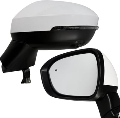 BILMAX Linker Buitenspiegel Vervanging voor Nissan X-Trail T33 2022–2026 Elektrisch Verstelbaar, Elektrisch Inklapbaar, Met Camera, Met Dodehoekassistent (BSM), Wit, 9+1-Pins (Bestuurderszijde)