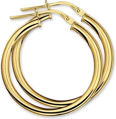 The Jewelry Collection Oorringen Ronde Buis - Geelgoud