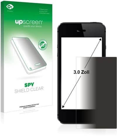 upscreen - privacy screenprotector voor Smartphones en Mobiele Telefoons met 3 inch-scherm [60 mm x 45 mm, 4:3] Folie Beschermfolie Blauwlichtfilter