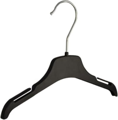 De Kledinghanger Gigant - Kledinghanger - Baby - CTP26 - 50 Stuks - Blousehanger - Shirthanger - Kunststof - Zwart - Rokinkepingen - 26 cm - Kleerhanger - Babybügel - CTP-Serie (CTP26_00/50)