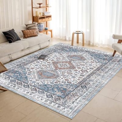 Wasbare Boho Deken Marineblauw voor Woonkamer en Slaapkamer - Antislip en Duurzaam
