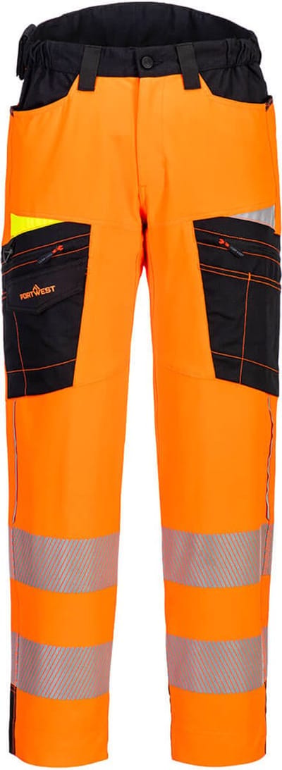 Portwest DX4 Hi-Vis Service Broek DX453 - Oranje/Zwart - 30