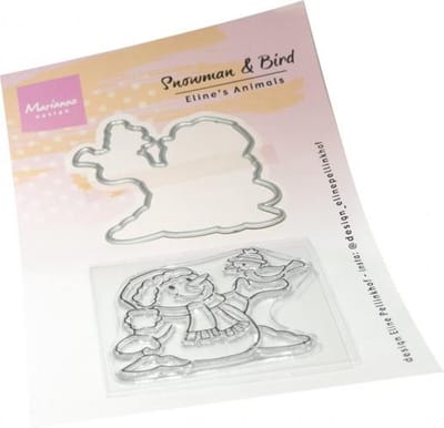 Clear Stamp, Eline’s Animals – Snowman & Bird