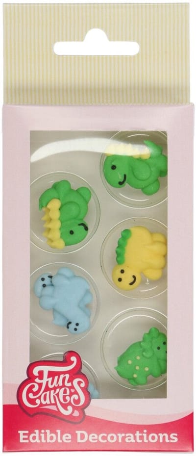 FunCakes Suikerdecoraties - Dino - 12 Stuks - Eetbare Taartdecoratie