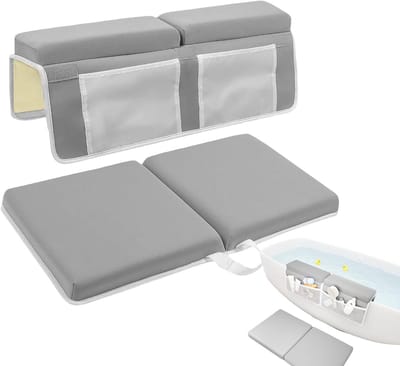 Badmat Kniekussen - Ondersteuningskussen - Comfortabel Werken - Antislip Schuim - 40x28 cm - Grijs