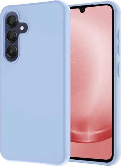 Hoesje - Geschikt voor Samsung Galaxy A25 - Sterk & Shockproof - Hoes Cover - Siliconen Case - Lichtblauw