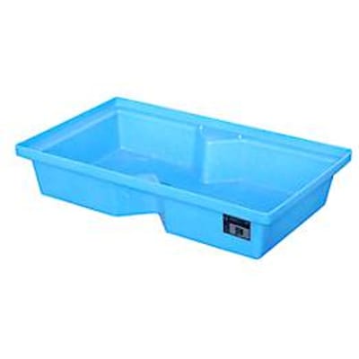 Opvangbak KWP-P 60 - PE - voor pallets - 60 liter - L 1000 x B 600 x H 200 mm - blauw