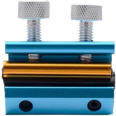 Ronte - Universele Twin-Clamp Kabel Oiler voor Motorfiets en Scooter met Smeermiddel - Blauw en Gouden Kleur - Verbeterde Smeringstool met Dubbele Kabel - Gemakkelijk Olie Aanbrengen - Fietsaccessoire met Dubbele Kabels