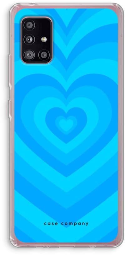 Case Company® - Hoesje geschikt voor Samsung Galaxy A51 5G hoesje - Hart Blauw - Soft Cover Telefoonhoesje - Bescherming aan alle Kanten en Schermrand