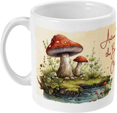 Mok | Autumn shows the Beauty of Change - Herfst - Paddenstoel | 325ml